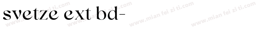 svetze ext bd字体转换